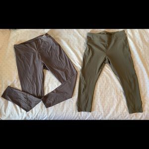 Muted Purple and Olive Green Leggings